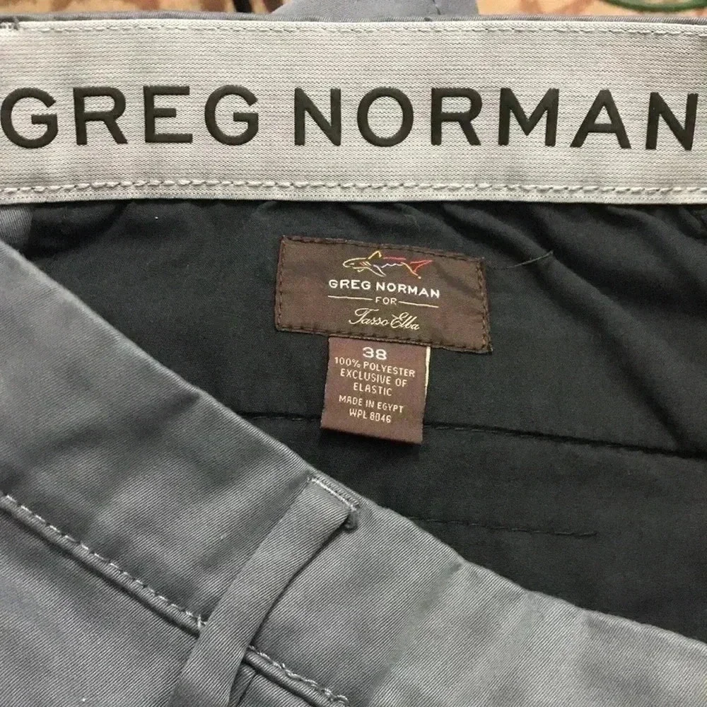 GREG NORMAN FOR TASSA ELLA MENS GRAY‎ SHORTS SZ 38. GOOD CLEAN CONDITION